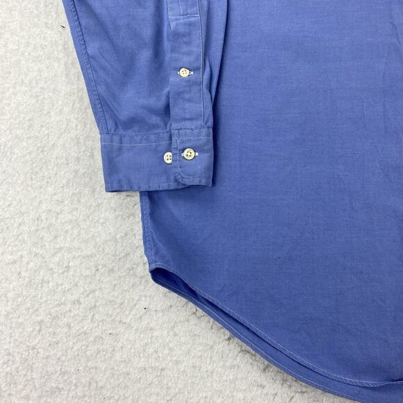 Ralph Lauren Yarmouth Shirt Men's 15 1/2 Blue Cotton Button Down  Long Sleeve - Picture 7 of 16